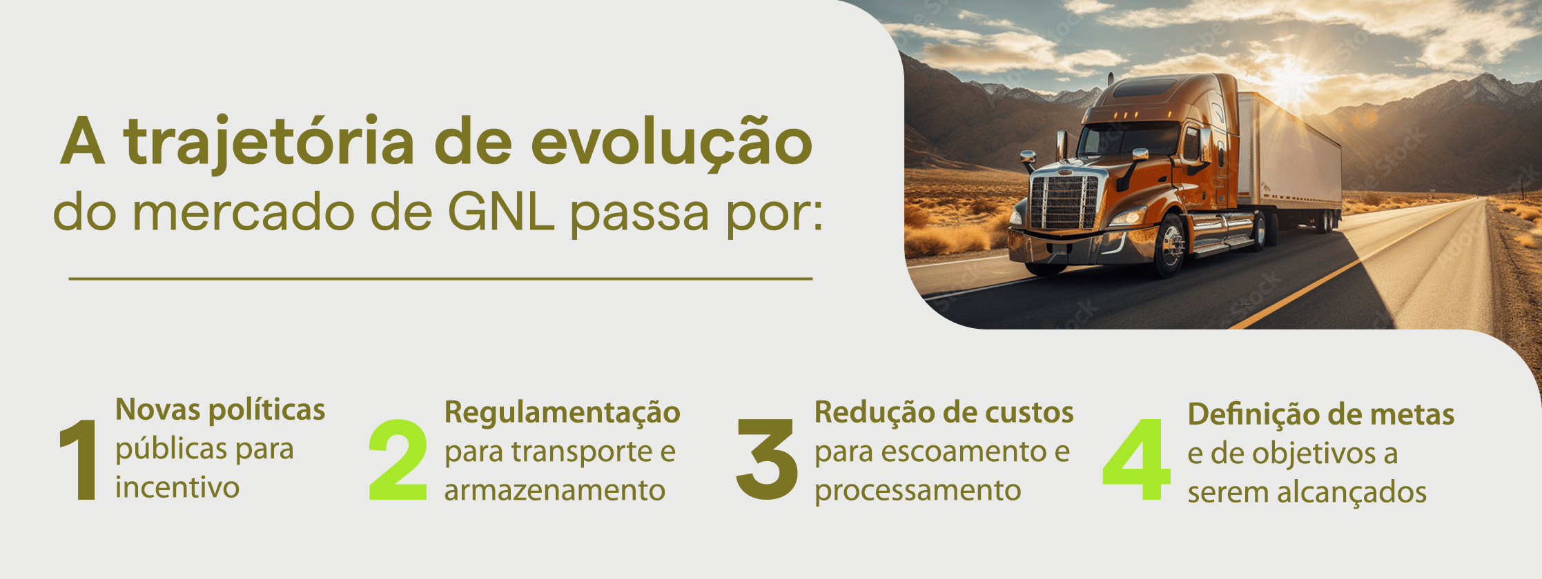 A trajetória de evolução do mercado de GNL passa por políticas públicas de incentivo, regulamentação para transporte e armazenamento, redução de custos de escoamento e processamento e definição de metas