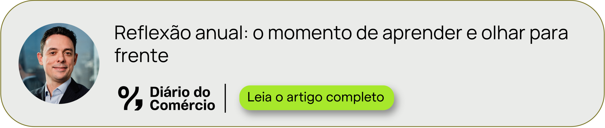 Diário do Comércio, artigo: Reflexão anual: o momento de aprender e olhar para frente