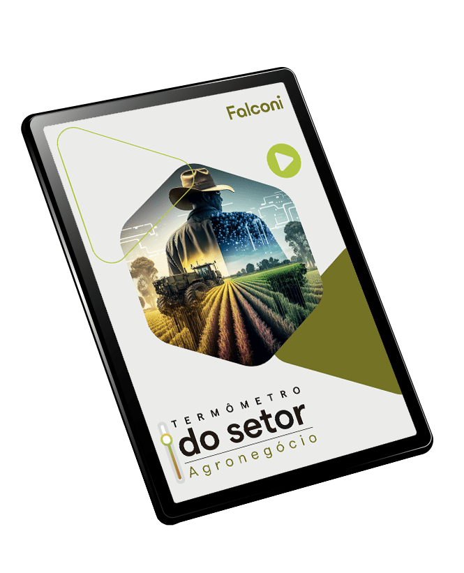 Capa do Ebook Termômetro do Setor Agronegócio 2024 da Falconi